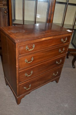 Lot 513 - Small mahogany chest in Georgian style fitted...