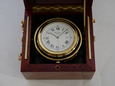 Lot 381 - Small marine clock made by Jean Roulet Circa...