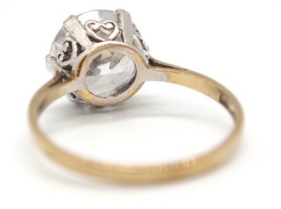 Lot 50 - A 9ct CZ ring, the round claw mounted CZ set...