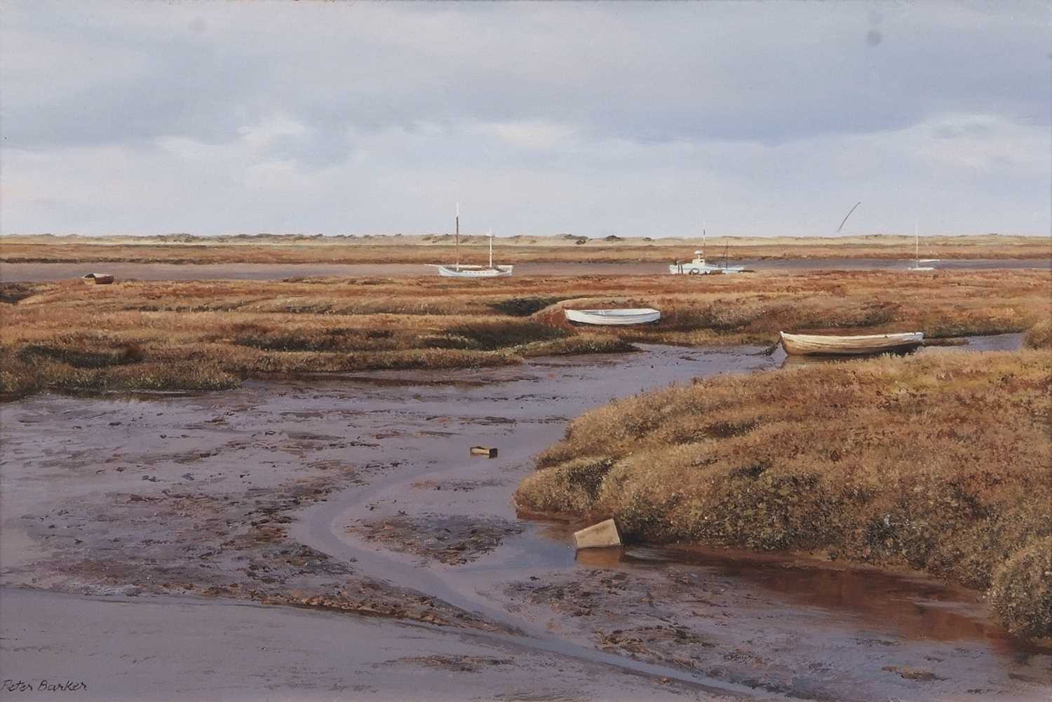 Lot 627 - Peter Barker (b.1954), "Glowing Mud-Brancaster...