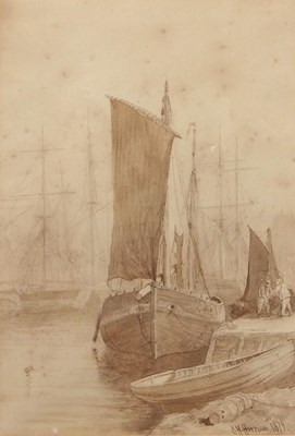 Lot 569 - Charles Harmony Harrison (1841-1902) "Boats by...