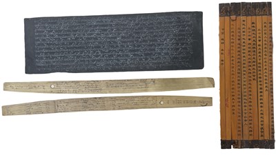 Lot 472 - A Burmese manuscript in white ink to black...