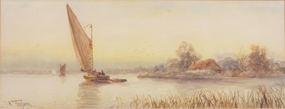 Lot 604 - A.Turner (British 20th century), Wherry on the...