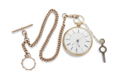 Lot 302 - An 18ct gold open face pocket watch with a 9ct...
