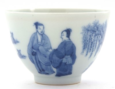 Lot 136 - A Chinese porcelain tea bowl decorated in...