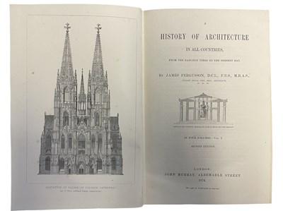 Lot 36 - JAMES FERGUSON: HISTORY OF ARCHITECTURE, 4...