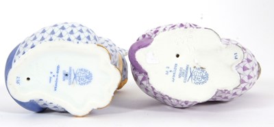 Lot 22 - A group of Herend porcelain models of animals...