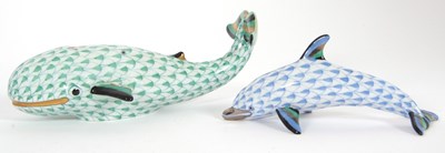 Lot 22 - A group of Herend porcelain models of animals...
