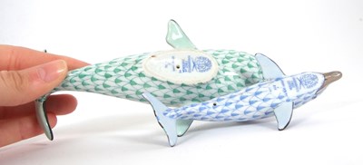 Lot 22 - A group of Herend porcelain models of animals...