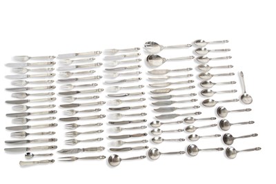 Lot 295 - Georg Jensen "Acorn" pattern flat ware marked...