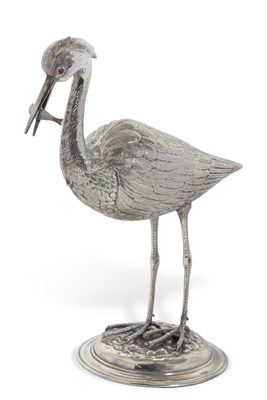 Lot 299 - A mid 20th Century silver plated Heron...