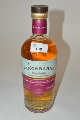 Lot 138 - Kingsbarns Lowland Single Malt Sherry Butt...