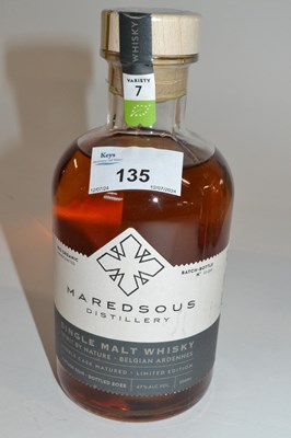 Lot 135 - Maredsous 2019 Belgian Single Malt Whisky, one...