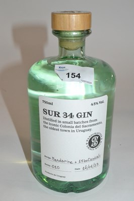 Lot 154 - Sur 34 Gin Small Batch Mandarin & 15...