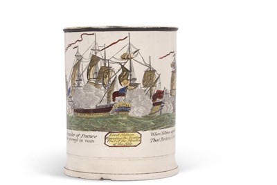 Lot 42 - An early 19th Century cream ware frog mug...