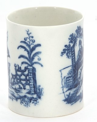 Lot 56 - A small 18th Century Caughley mug with prints...