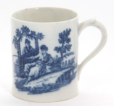 Lot 56 - A small 18th Century Caughley mug with prints...