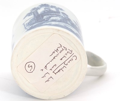 Lot 56 - A small 18th Century Caughley mug with prints...