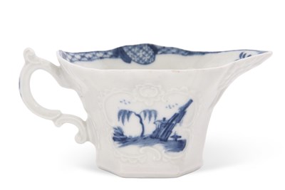 Lot 58 - A Worcester porcelain hexagonal cream boat,...