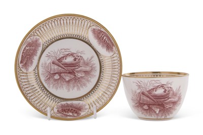 Lot 64 - A rare Minton porcelain cup and saucer painted...