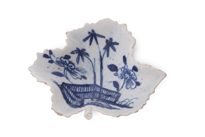 Lot 82 - A rare early Bow porcelain pickle dish, circa...