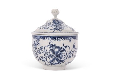 Lot 83 - A rare Lowestoft porcelain sucrier and cover