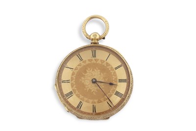 Lot 303 - A high grade yellow metal pocket watch with...