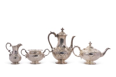 Lot 295A - Victorian silver tea and coffee service...