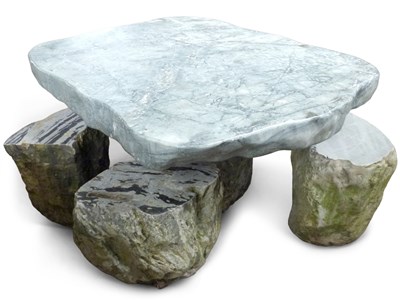 Lot 430 - An unusual contemporary marble, hardstone and...