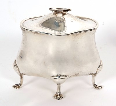 Lot 1 - An Edwardian silver caddy in Bon-Bonnier style...