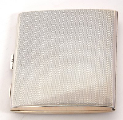 Lot 5 - An Art Deco silver cigarette case of...