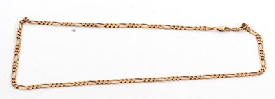 Lot 269 - A 9ct figaro necklace, both ends and clasp...