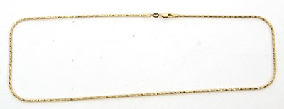Lot 297 - A fancy link twist style chain, with tag...