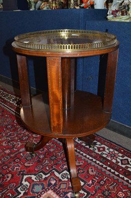 Lot 457 - An Edwardian mahogany circular bookcase with...