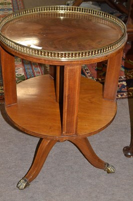 Lot 458 - An Edwardian mahogany circular bookcase with...