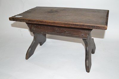 Lot 462 - A Jack Grimble oak stool of rectangular form,...