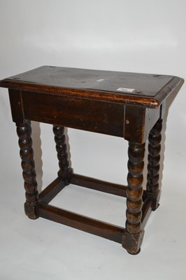 Lot 465 - An oak joint stool in the 18th Century style...