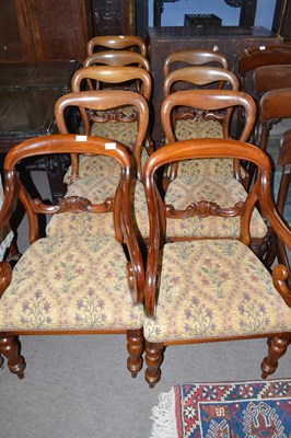 Lot 488 - A harlequin set of nine Victorian mahogany...