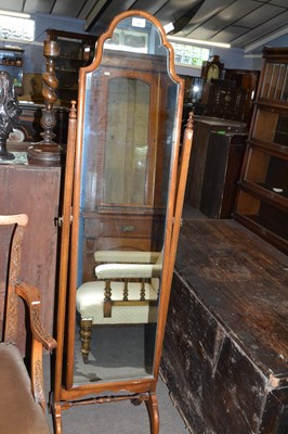 Lot 507 - A Georgian revival mahogany framed cheval...