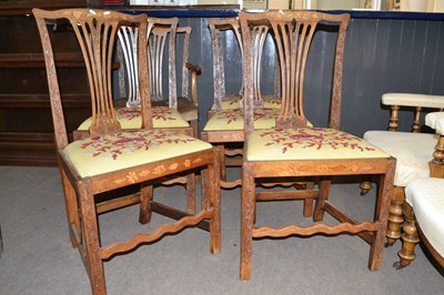 Lot 512 - A set of six 19th Century Dutch dining chairs...