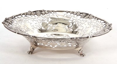 Lot 63 - George VI silver fruit dish of shallow...