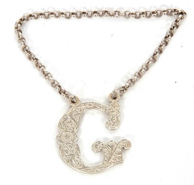 Lot 77 - A Victorian silver "G" Gin/Genever...