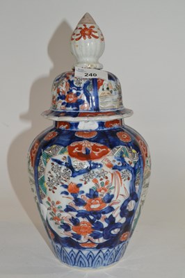 Lot 240 - A Japanese porcelain jar and cover with a...
