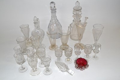 Lot 242 - A group of glass wares including four...