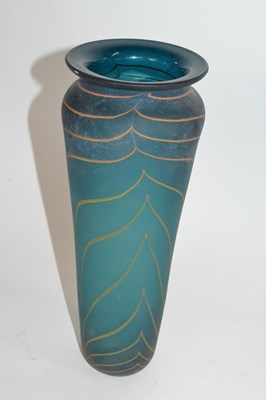 Lot 245 - A Studio Glass vase, the frosted green ground...