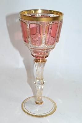 Lot 265 - A continental glass chalis type vase with a...