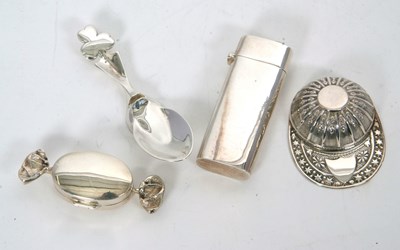Lot 84 - Mixed Lot: Elizabeth II silver jockey cap...