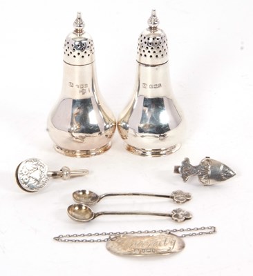 Lot 85 - Mixed Lot: A pair of small Victorian silver...