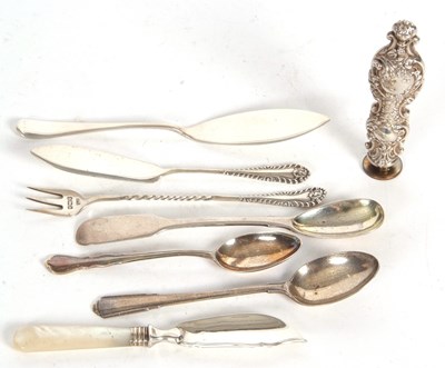 Lot 89 - Mixed Lot: A Georgian long handle mustard...