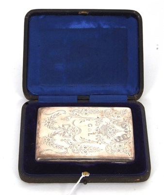 Lot 95 - A cased Edwardian silver aide memoire,...